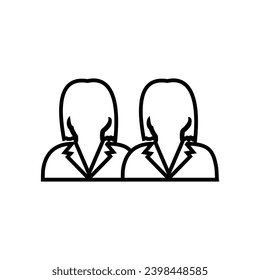 two business woman icon	design