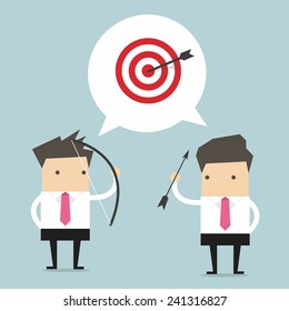 Two Businessman and one target