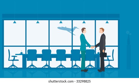 two businessman shake hands