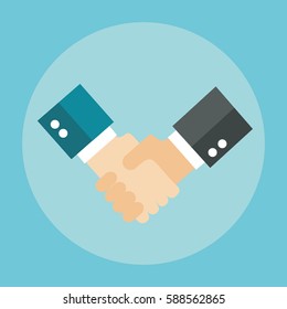 Two Businessman Shaking Hand Vector Illustration