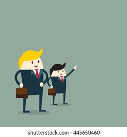 Two businessman , success concept. vector