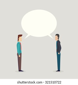 Two businessman talking