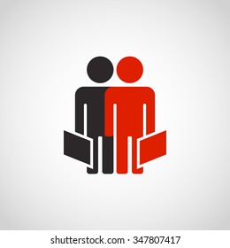 Two Businessman.vector illustration. 