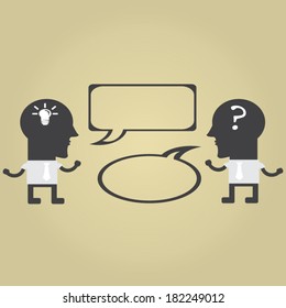 Two businessmen in conversation