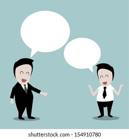 Two businessmen discussing 
