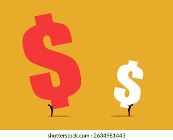 Two businessmen have different wealth