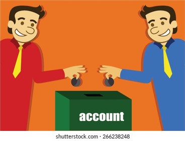 Two Businessmen With Joint Account