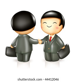 Two businessmen, mesh