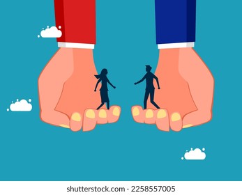Two businessmen are negotiating and making a business deal. business concept together 