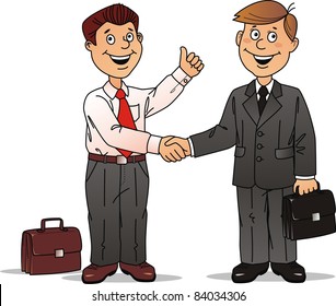 Two Businessmen Press Each Other Hands Stock Vector (Royalty Free ...