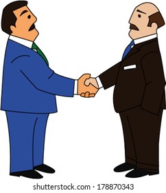 Dois empresários apertando as mãos