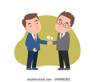 Two Businessmen Shaking Hands Stock Vector (Royalty Free) 590980301 ...