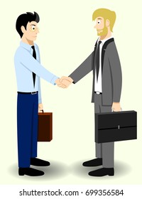 two businessmen shaking hands