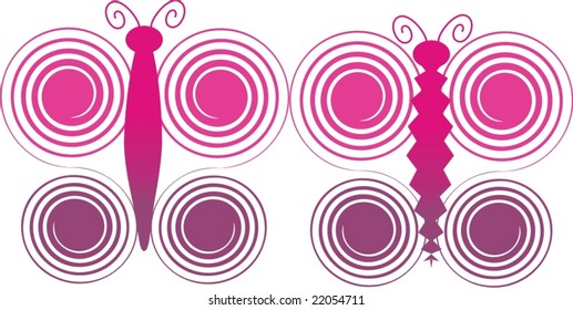 Two butterflies VECTOR