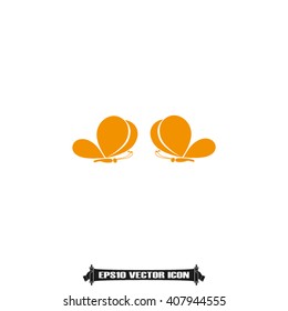 two butterflies vector illustration