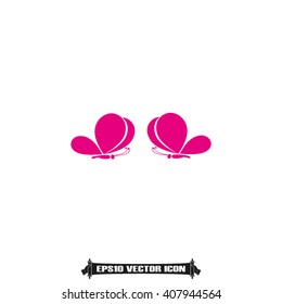 two butterflies vector illustration