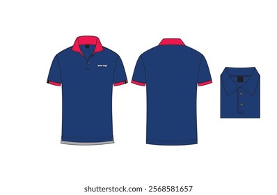 two button polo shirt fully customize color vector file