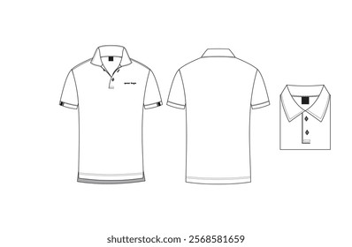 two button polo shirt fully customize color vector file