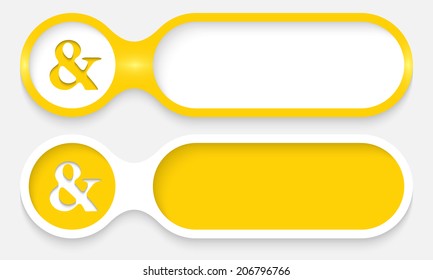 two buttons for entering text with ampersand