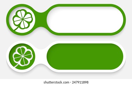 two buttons for entering text and cloverleaf