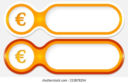 two buttons for entering text with euro symbol
