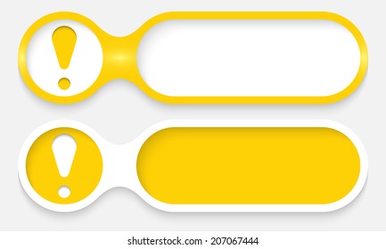 two buttons for entering text with exclamation mark