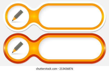 two buttons for entering text with pencil