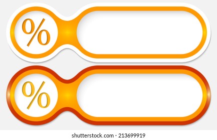 two buttons for entering text with percent symbol
