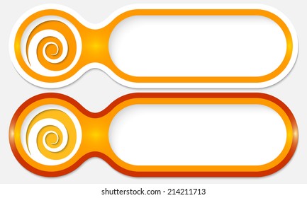 two buttons for entering text with spiral