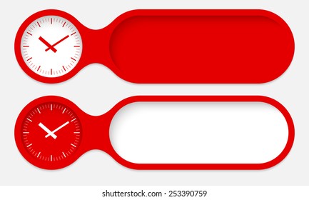 two buttons for entering text with watches