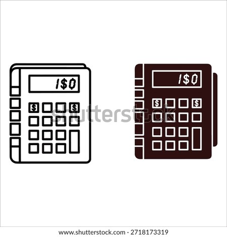 Two calculators with dollar signs on display black and white