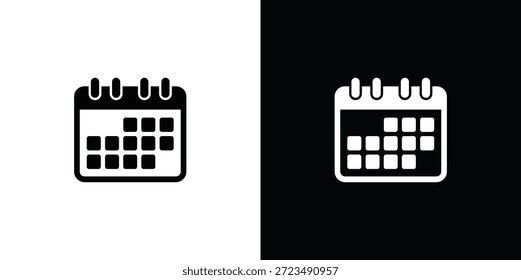 Dois Calendários em Preto e Branco no Plano de Fundo Preto