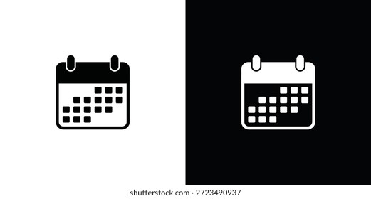 Dos calendarios con diferentes esquemas de color sobre fondo negro