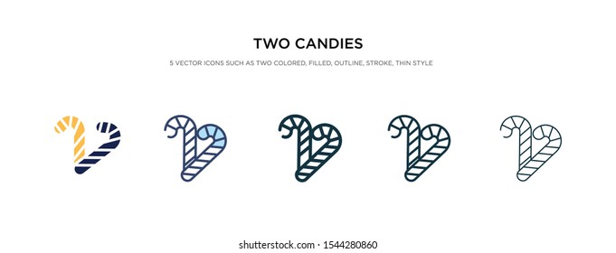 two candies icon in different style vector illustration. two colored and black two candies vector icons designed in filled, outline, line and stroke style can be used for web, mobile, ui