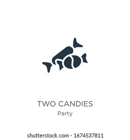 Two candies icon vector. Trendy flat two candies icon from party collection isolated on white background. Vector illustration can be used for web and mobile graphic design, logo, eps10