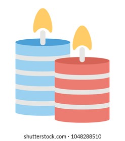 
Two candles burning considered to be symbol of romance

