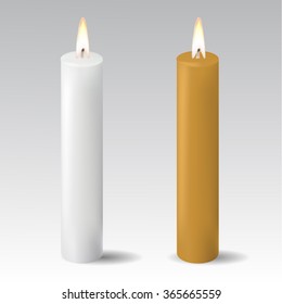 Two candles isolated