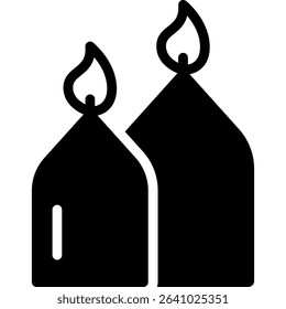 Two Candles Vector Web Icon