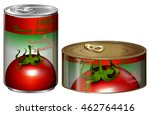 Two cans of tomato juice illustration