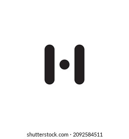 
two capsules, one pill letter H simple symbol logo vector