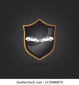two car crash icon