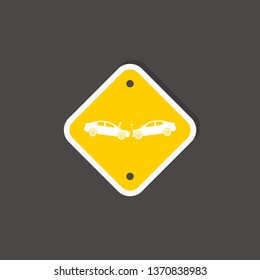 two car crash icon
