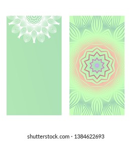 Two card with spring floral ornament. Vector illustration. For invitation.