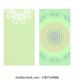 Two card with spring floral ornament. Vector illustration. For invitation.