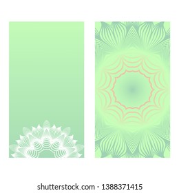 Two card with spring floral ornament. Vector illustration. For invitation.