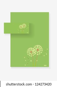 Two cards 3 D in a flower background