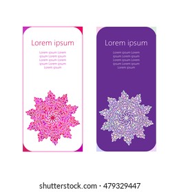 Two cards with mandalas