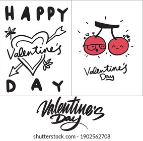 two cards on the theme of valentine's day 