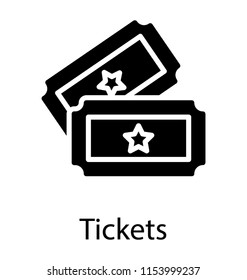 Two cards with the stars graphic on them, tickets concept 
