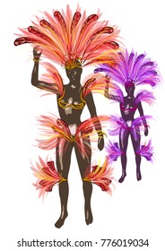 two carnival dancers
